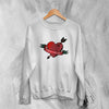 Y2K Sweatshirt Trouble Heart Sweater Girly Merch Gift for Girl - WorldWideShirt