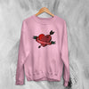 Y2K Sweatshirt Trouble Heart Sweater Girly Merch Gift for Girl - WorldWideShirt