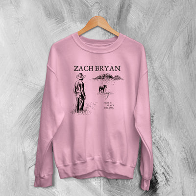 Zach Bryan Sweatshirt Quiet Heavy Dreams Sweater Country Music Merch - WorldWideShirt