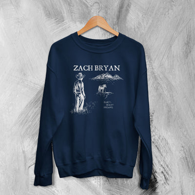 Zach Bryan Sweatshirt Quiet Heavy Dreams Sweater Country Music Merch - WorldWideShirt