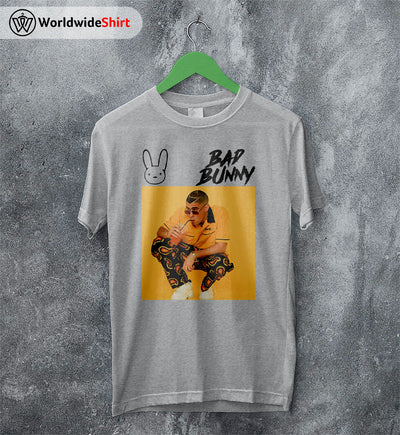 Bad Bunny Yellow T Shirt Bad Bunny Shirt Bad Bunny Rapper Shirt