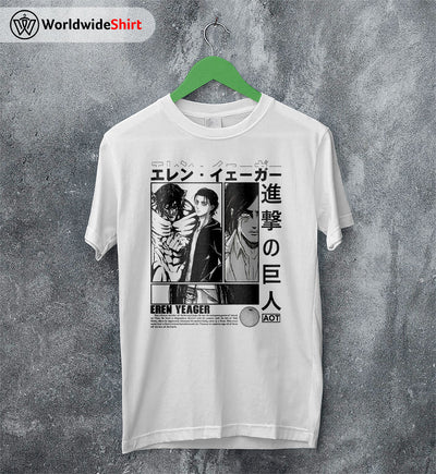 Eren Yeager AOT Shirt Attack On Titan Shirt Shingeki no Kyojin T-Shirt