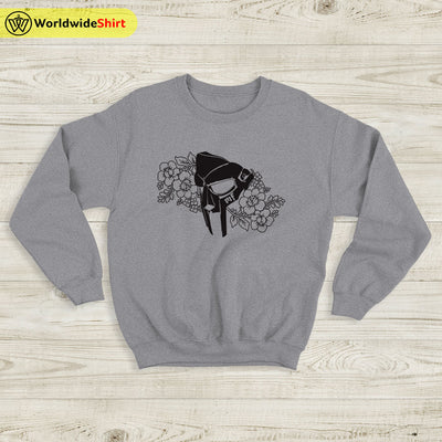 MF Doom Mask and Flower Sweatshirt MF Doom Shirt Rap Music Shirt