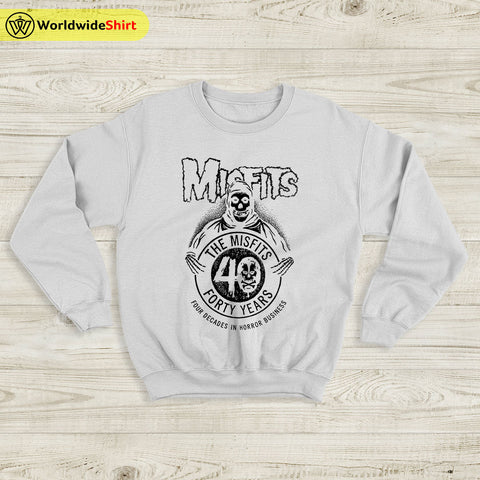 Misfits Forty Years Anniversary Sweatshirt Misfits Shirt Classic Rock Shirt