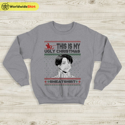 Levi Ackerman Christmas Sweatshirt Attack On Titan Shirt Ugly Christmas Shirt