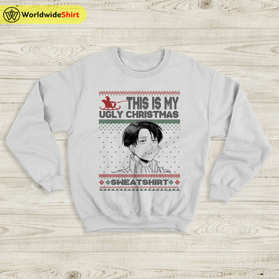 Levi Ackerman Christmas Sweatshirt Attack On Titan Shirt Ugly Christmas Shirt