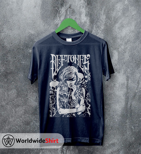 Deftones Woman Between Skull T-Shirt Deftones Shirt Rock Band - WorldWideShirt