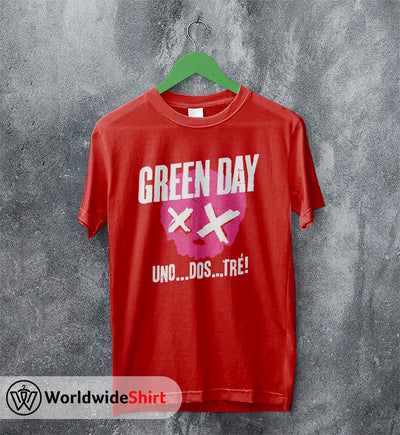 Green Day Uno Dos Tre T-Shirt Green Day Shirt Rock Band Shirt - WorldWideShirt