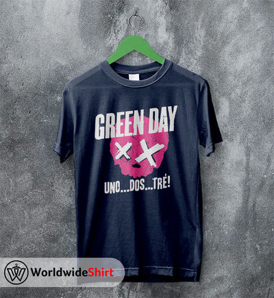 Green Day Uno Dos Tre T-Shirt Green Day Shirt Rock Band Shirt - WorldWideShirt