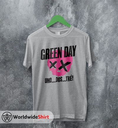 Green Day Uno Dos Tre T-Shirt Green Day Shirt Rock Band Shirt - WorldWideShirt