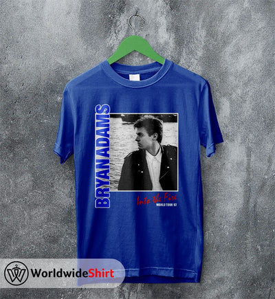 Into The Fire World Tour '87 T-Shirt Bryan Adams Shirt Music Shirt - WorldWideShirt