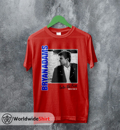 Into The Fire World Tour '87 T-Shirt Bryan Adams Shirt Music Shirt - WorldWideShirt