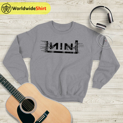 Nine Inch Nails 1990 Logo Sweatshirt Nine Inch Nails Shirt Rocker Shirt - WorldWideShirt