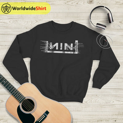 Nine Inch Nails 1990 Logo Sweatshirt Nine Inch Nails Shirt Rocker Shirt - WorldWideShirt