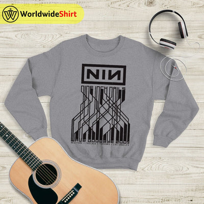 Nine Inch Nails 2009 US Tour Sweatshirt Nine Inch Nails Shirt Rocker Shirt - WorldWideShirt