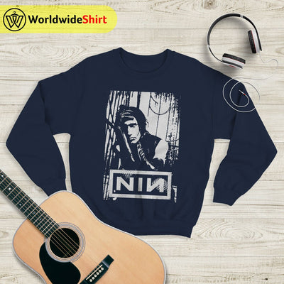 Nine Inch Nails Poster Sweatshirt Nine Inch Nails Shirt Rocker Shirt - WorldWideShirt