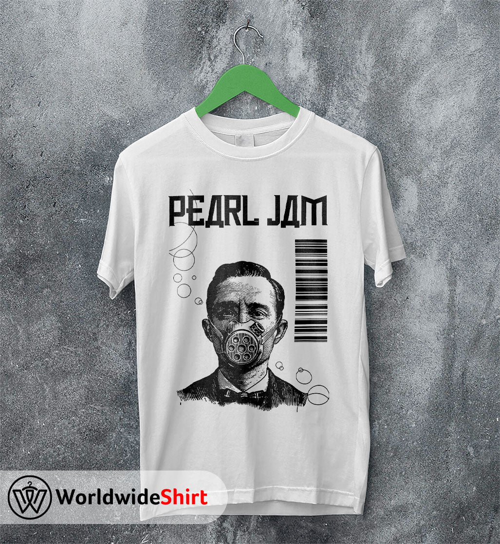 Gildan Pearl Jam Shirt Tour Vintage 90's T Shirt Pearl Jam merch YH-PJAM05-SHIRT / White / M