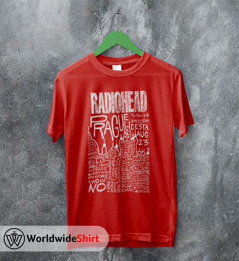 Radiohead Prague Poster T-Shirt Radiohead Shirt Rock band Shirt - WorldWideShirt