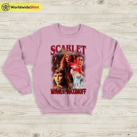 Scarlet Witch Vintage 90's Sweatshirt Wanda Maximoff Shirt The Avengers Shirt - WorldWideShirt