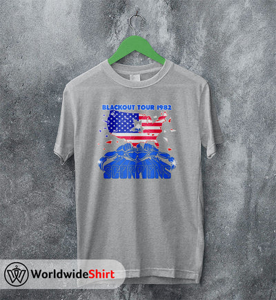 Scorpions Blackout US 1982 Tour T shirt Scorpions Shirt Band Shirt - WorldWideShirt