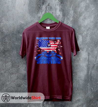 Scorpions Blackout US 1982 Tour T shirt Scorpions Shirt Band Shirt - WorldWideShirt