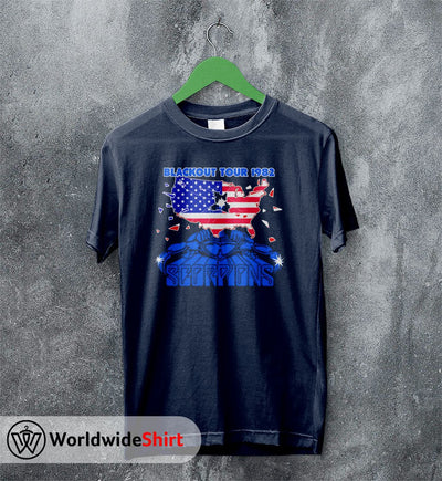 Scorpions Blackout US 1982 Tour T shirt Scorpions Shirt Band Shirt - WorldWideShirt