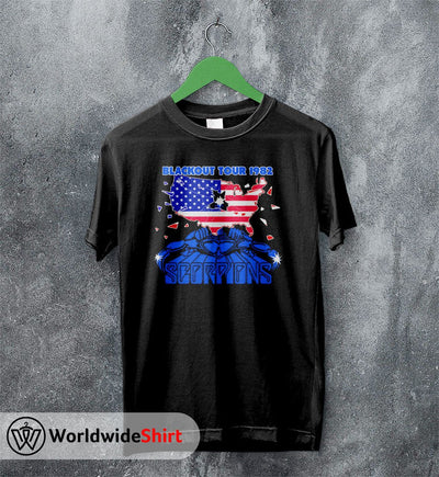 Scorpions Blackout US 1982 Tour T shirt Scorpions Shirt Band Shirt - WorldWideShirt