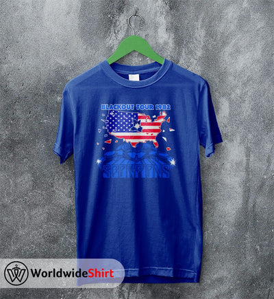 Scorpions Blackout US 1982 Tour T shirt Scorpions Shirt Band Shirt - WorldWideShirt