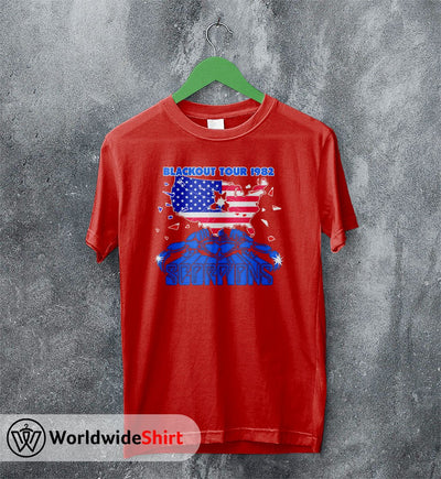 Scorpions Blackout US 1982 Tour T shirt Scorpions Shirt Band Shirt - WorldWideShirt