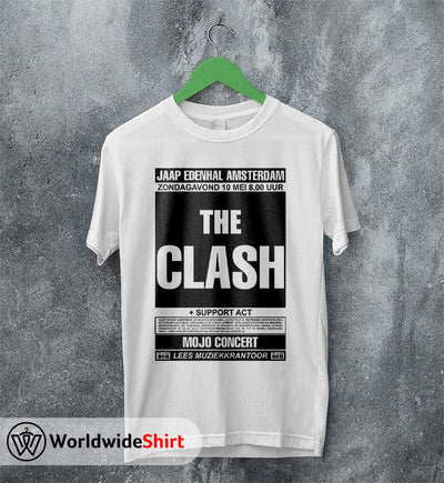 The Clash Amsterdam Tour 90's T-Shirt The Clash Shirt Band Shirt - WorldWideShirt