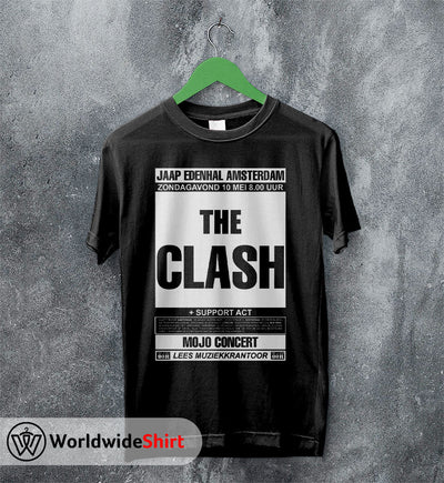 The Clash Amsterdam Tour 90's T-Shirt The Clash Shirt Band Shirt - WorldWideShirt