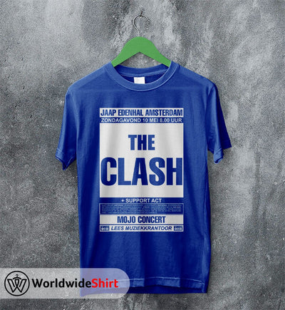 The Clash Amsterdam Tour 90's T-Shirt The Clash Shirt Band Shirt - WorldWideShirt