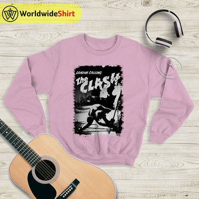 VTG The Clash London Calling Sweatshirt The Clash Shirt Band Shirt - WorldWideShirt