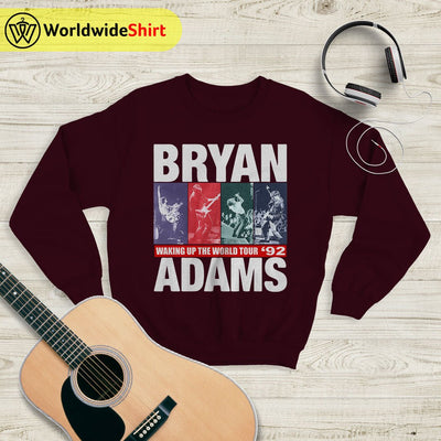 Waking Up The World Tour '92 Sweatshirt Bryan Adams Shirt Music Shirt - WorldWideShirt