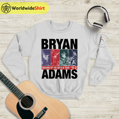 Waking Up The World Tour '92 Sweatshirt Bryan Adams Shirt Music Shirt - WorldWideShirt